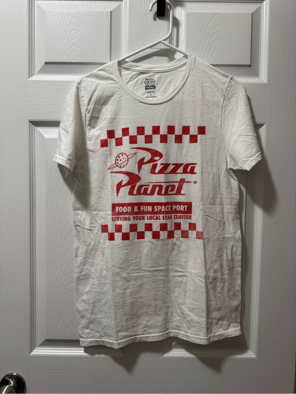 Pizza Planet Graphic Tee - White & Red